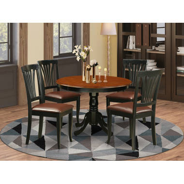 Maffra 4 Person Bar Height Rubberwood Solid Wood Dining Set